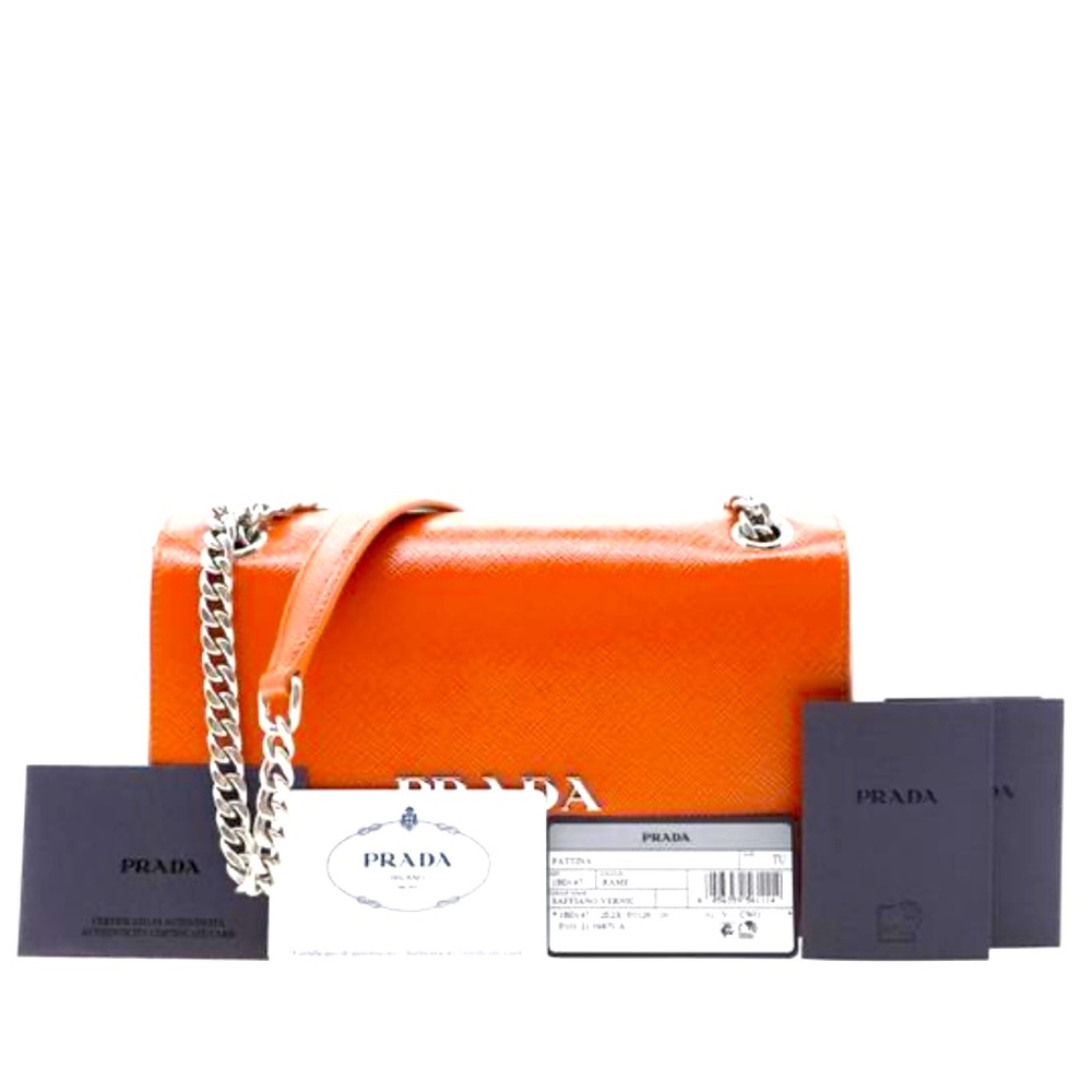 PRADA pattina in pelle saffiano vernice bag 318 - Picture 4 of 8